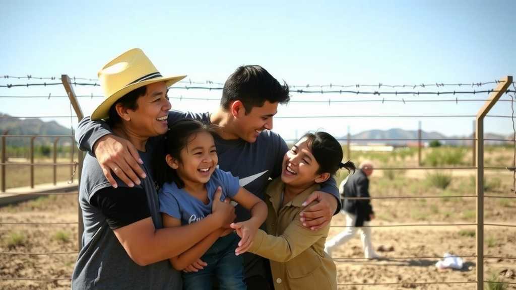 Family reunion at the border