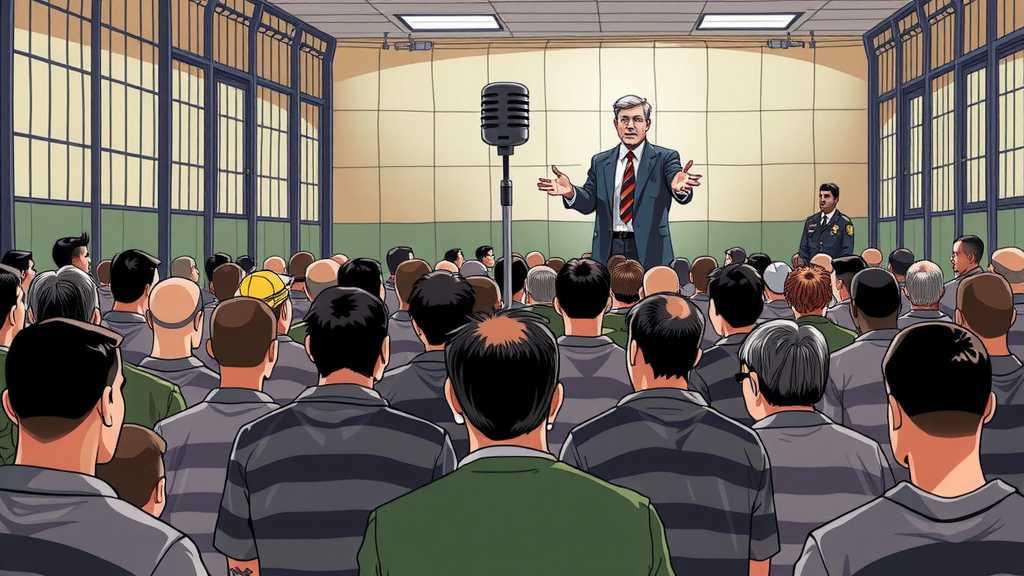 Federal official addressing prisoners